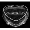 Large Clear Heart Shaped Clamshell Container - 9½" x 9¾" x 3¾" - #CPC99 Quantity Pack 100 Clamshell Containers