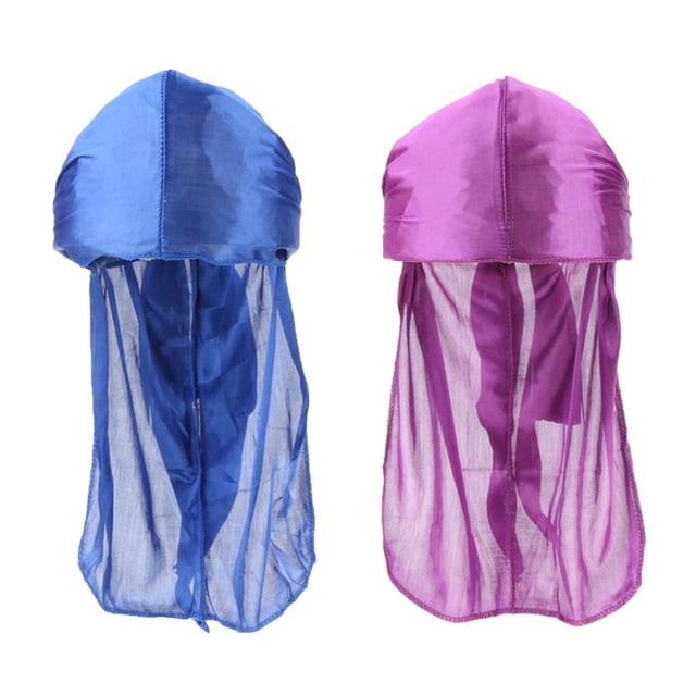 Gorro Zulema suave para hombre musulmán Bandana Beanie Chemo Azul morado