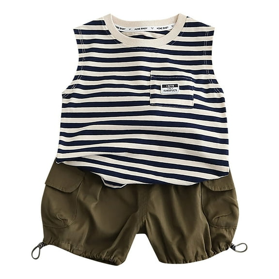 Ketyyh-chn99 Baby Boy Clothes Toddler for 2t 3t Boys Cute Summer Short Sleeve T-Shirt Tops Shorts Clothes Sets Baby Boy Outfits Black,3-4 Years