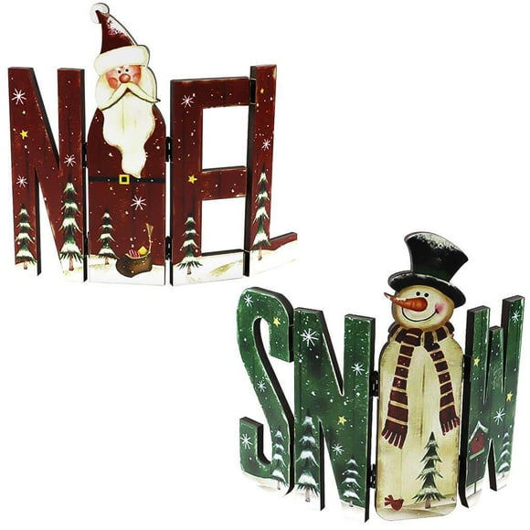 kurtrusly Christmas Table Sign Artistic Christmas Desktop Plaque Wooden Christmas Decorative Tabletop Sign Table Decor Decoration for Christmas Home Desktop Decoration