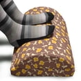 thumbnail image 3 of Floral Foot Rest, Continuous Flowers Autumnal Tones Vintage Look Pattern, Non-Slip Backing Adjustable Ergonomic Memory Foam Leg Support for Office, Mustard Cocoa, by Ambesonne, 3 of 5