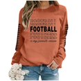 thumbnail image 4 of WEAIXIMIUNG Chandails d'Automne pour Femmes Grande Taille Femmes Décontracté Manches Longues Léger Col Rond Chandails Graphique de Football Imprimé Chandail Chandails Blouse Haut, 4 of 4