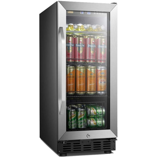 Lanbo 70 Cans Under Counter Builtin Compressor Beverage Cooler, 15