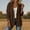 Brown, variant on PiGOGI Women's Button Down Pocket Long Sleeve Windbreaker Solid for Fitness Yoga Sports Shower Resistant Jacket Army Green S