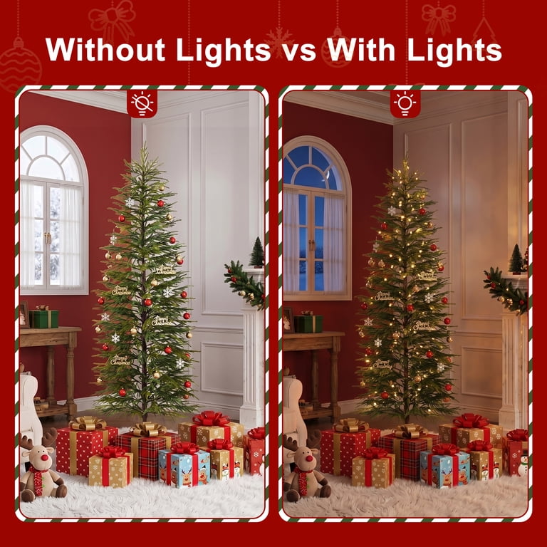 DR.Planzen 6' Artificial Christmas Tree for Indoor Christmas Decor