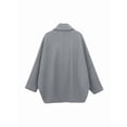 thumbnail image 6 of Female Trench Coat Long Sleeve Lapel Casual Jackets Winter Outerwear Gray XS, 6 of 9