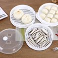 thumbnail image 2 of Saludos Redondo de uno o dos niveles Microondas Vaporizador de alimentos Cocina Verduras Pescado Utensilios de cocina oso de fresa Juguete, 2 of 3