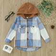 thumbnail image 2 of PINQI Baby Cartoon Snowsuit Toddler Boys Girls Shirt Coat Jacket Plaid Long Sleeve Kids Tops Hooded Windbreaker Outerwear with Pockets, 2 of 6