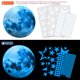 thumbnail image 4 of Matsuzay 435 piezas pegatinas luminosas fondos de pantalla fluorescentes estrellas dormitorio niños techo PVC Pasters fondo de cumpleaños Decoración del hogar Blue435pcs 20cm Luna, 4 of 6