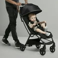 thumbnail image 2 of Jeep Altitude Compact Travel Stroller by Delta Children – Greenguard Gold Certified, Easy One Hand Fold, Lightweight, Extendable Canopy with Peek-a-Boo Window, 4 Wheel Suspension, Black, 2 of 15