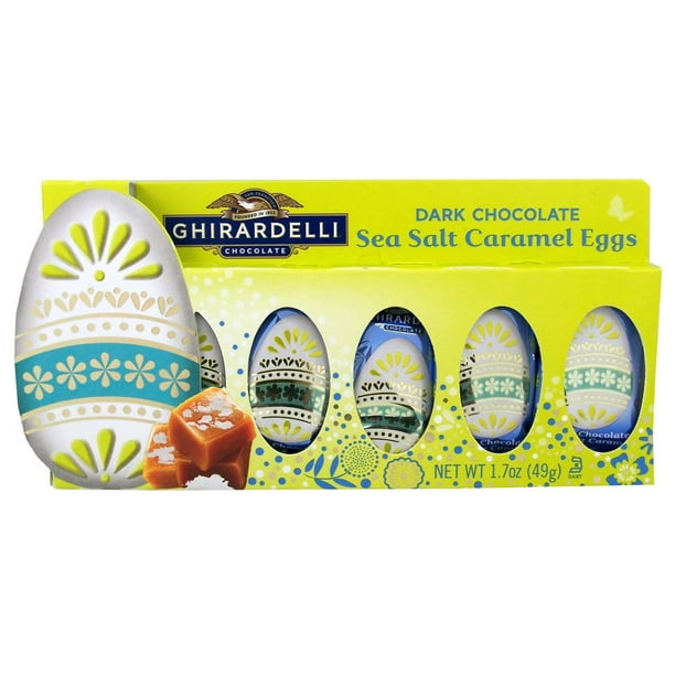 Ghirardelli Easter Dark Chocolate Sea Salt Caramel Filled Eggs, 1.7