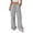 Light Gray, variant on Women'S Palazzo Pants Summer High Waisted Wide Leg Drawstring Flowy Beach Trousers with Pockets