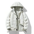 thumbnail image 1 of Styesk Jackets for Men Men's Stitching Drawstring Hooded Slim Fashion Jacket Coat Outwear, 1 of 4