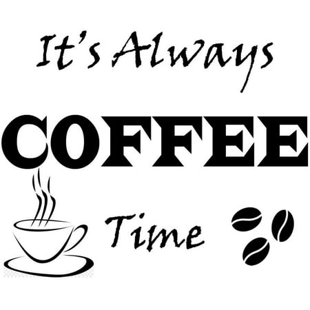 Download VWAQ Its Always Coffee Time Wall Decals Vinyl Quotes for ...