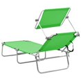 thumbnail image 5 of vidaXL Folding Sun Lounger with Canopy Aluminum Lounge Seating Multi Colors, 5 of 8