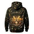 thumbnail image 3 of Hsovts Men Halloween Shirt Spooky Ghost Pumpkin Hooded Sweatshirt, Bat & Spider Web Pattern Long Sleeve Casual Pullover Hoodie for Winter Outfits Gray 3xL, 3 of 3