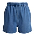 thumbnail image 3 of OGLCCG Jean Shorts for Girls Teens Elastic Waisted Denim Shorts with Pockets Baggy Lightweight Summer Shorts 5-15 Years, 3 of 6