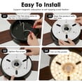 thumbnail image 5 of 6.3" Ceiling Fan LED Light Panel Replacement Upgrade Retrofit Kit 2200LM Bright 3CCT 3000K 4200K 6500K Daylight 110V 24W PCB Board Magnetic or Screw Easy Install to Reilluminate, 5 of 9