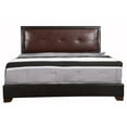 thumbnail image 3 of Glory Furniture Panello Bed with Faux Leather Upholstery Dark Brown King, 3 of 5