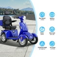 thumbnail image 2 of XlluproidA Heavy-Duty All Terrain 4-Wheel Mobility Scooter, Blue, 500 lb Limit, 2 of 7