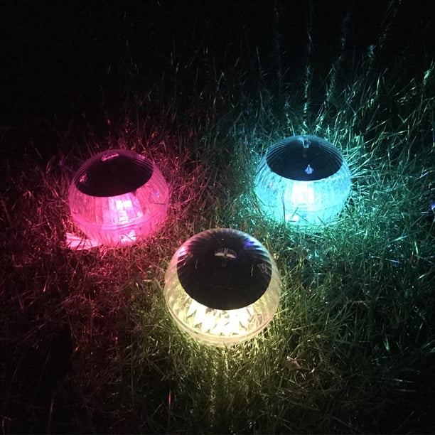 3 uds., luces flotantes para piscina con flores alimentadas por batería Solar, globo resplandeciente impermeable inflable, lámpara de bola colorida para piscina al aire libre JAMW Sencillez