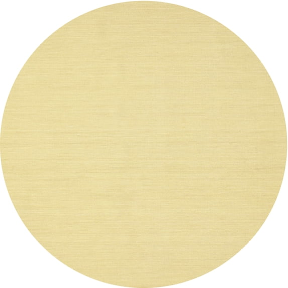 Ahgly Company Indoor Round Contemporary Chrome Gold Yellow Abstract Area Rugs, 3' Round