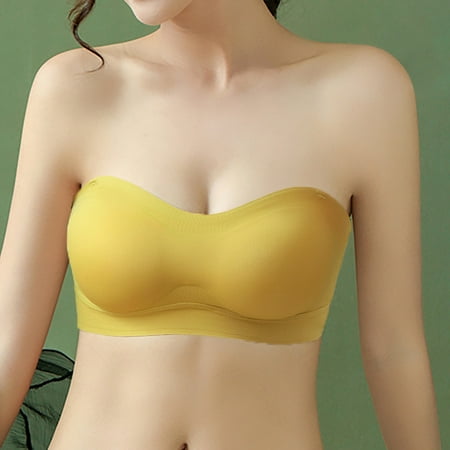 

Promotion! Women s Underwear Push Up Sexy Underwire Padded Lace Deals for 2023 Clothes for Women 2023 Everyday Bras Yellow XL