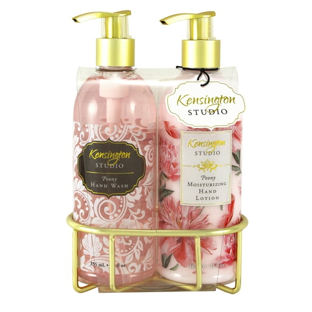 Kensington Studio Hand Wash & Lotion Caddy Set, Peony