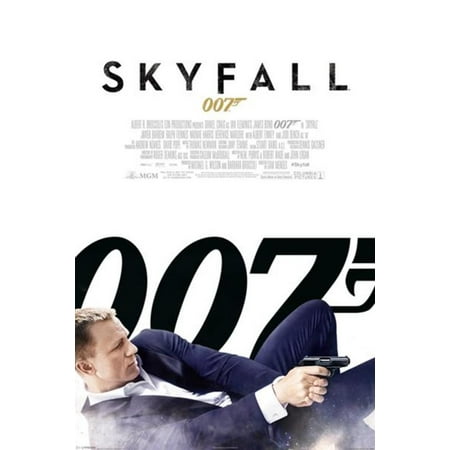James Bond Skyfall 007 One Sheet Daniel Craig Gun Slide Movie Poster - 24x36