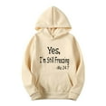 thumbnail image 2 of CIAKGIAF Mens Hoodies Long Sleeve Pullover Kangaroo Pocket Hoodies,Sports Drawstring Letter Print Hooded Sweatshirt, 2 of 5