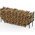 thumbnail image 4 of 6ft Heavy Duty Firewood Rack, Adjustable Metal Log Holder for Indoor & Outdoor, Fireplace Wood Storage Stand with Elevated Base to Keep Wood Dry, 4 of 6