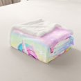 thumbnail image 4 of Erosebridal Pink Unicorn Throw Blanket for Couch, Initial R Letter Plush Blanket, Flower Decor, 50x60, 4 of 6
