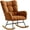 Brown, variant on Comfy Rocking Chair for Nursery or Bedroom Upholstered Glider with Side Pocket, Ergonomic Backrest, and Soft Armrests – Ideal Accent Chair for Reading, Relaxing(Brown)