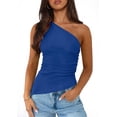 thumbnail image 1 of Remera PRETTYGARDEN 2025 de un Hombro Ajustada con Fruncido XL, 1 of 8