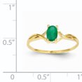 thumbnail image 3 of 14K Yellow Gold Emerald Birthstone Ring, 3 of 3