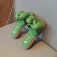 thumbnail image 3 of 9-10 Years Little Big Girls Sandals Soft Sole Anti-Slip Summer Princess Dress Toddler Shoes Baby Girls Cute Bow Non-slip Soft Sole Beach Roman Sandals Slippers Green, 3 of 5