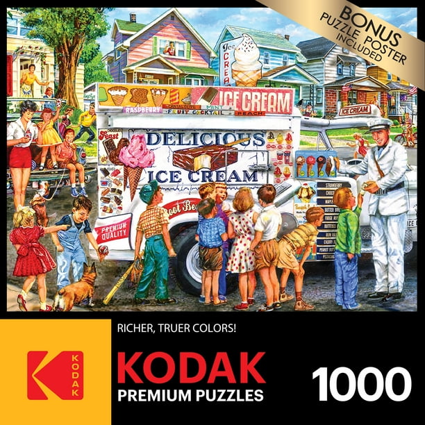 CraZArt Kodak 1000Piece Ice Cream Truck Day Adult Jigsaw Puzzle
