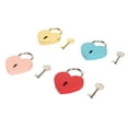 thumbnail image 3 of Candado con forma de corazón de 4 piezas con 4 llaves, 4 colores, aleación antioxidante, estilo retro, para diarios de equipaje., 3 of 14