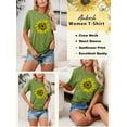thumbnail image 6 of Anbech Sunflower Shirts for Women Graphic Tee Ladies Patriotic Tee Shirt Christian Top Short Sleeve, 6 of 8