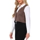 thumbnail image 4 of CHALECO Vintage a Cuadros INSPIRE CHIC para Mujer, Cuello en V, de Un Solo Botón, Sin Mangas, Espalda Racer, Talla XL, Rosa Oscuro, 4 of 6