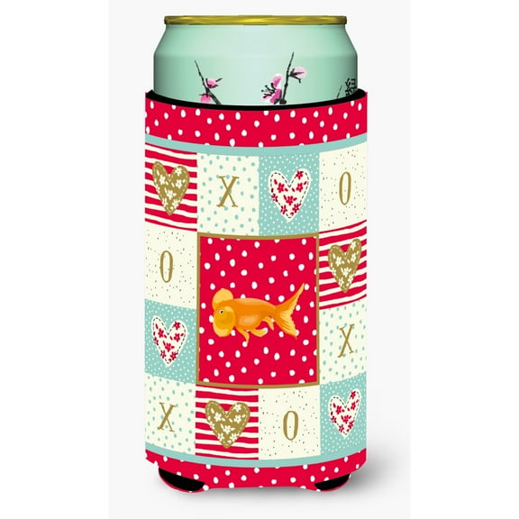Carolines Treasures CK5470TBC Bubble Eyed Goldfish Love Tall Boy Beverage Insulator Hugger  Tall Boy multicolor