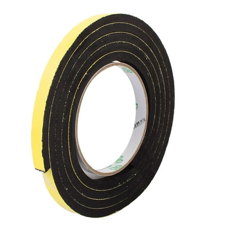 10mm x 6mm Single Sided Self Adhesive Shockproof Sponge Foam Tape 2M Length