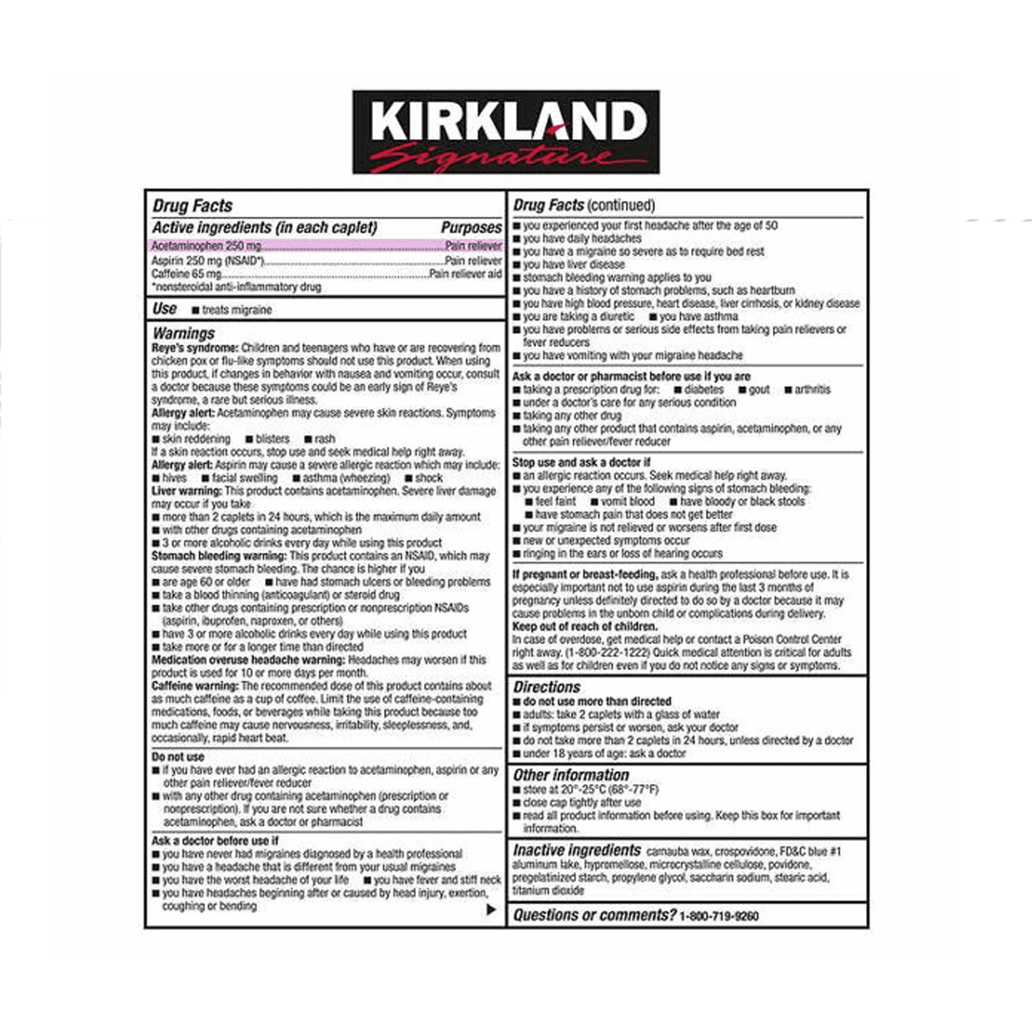 Kirkland Signature Migraine Relief, 400 Coated Ubuy Botswana