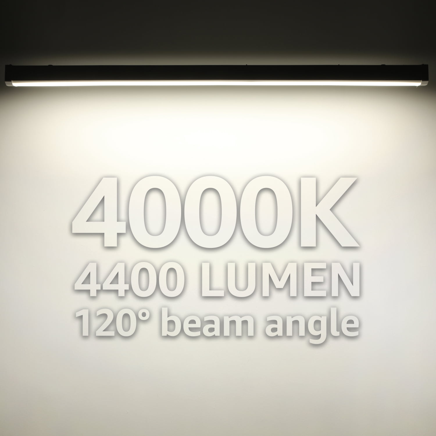 4 Pack 4ft LED Wraparound Light, Flush Mount LED Shop Lights for Laundry Rooms, 40W (100W Equiv.), 4400lm, 4000K Cool White