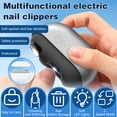 thumbnail image 2 of Electric Nail Clippers, 2026 3 in 1 Easy Clip Electric Nail Clippers for Seniors,Polishing Clipper with LED Light & Nail Scraps Storage,Painless Toe Fingernail Trimmer for Seniors Adult(1PC,Gray), 2 of 7