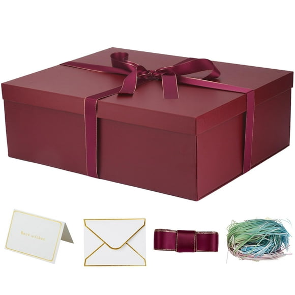 Caja de regalo YINUOYOUJIA Burgundy, 42 x 33 x 14 cm, set grande