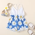thumbnail image 1 of EGNMCR Rompers for Kids Summer Baby Girls Clothes Infant Sunflower Flower Sling Jumpsuit Newborn Outfits Kid Rompers, 1 of 9