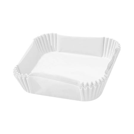 

Cglfd 120Pcs Air Fryer Disposable Paper Lined Non-Stick Pad Parchment Wood Pulp Steamer Square Kitchen Baking Paper