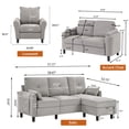 thumbnail image 7 of Soscana 4 Piece Sofa Set,Convertible Sectional Sofa Couch with Storage Ottoman and Storage Pockets, L Shaped 3 Seater+Reversible Ottoman+Loveseat+Accent Chair,Living Room Furniture Set for Apartment, 7 of 7