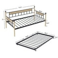 thumbnail image 2 of AENKYO Twin Size Daybed with Trundle Bed, Versatile Sturdy Daybed Frame, Black, 2 of 8